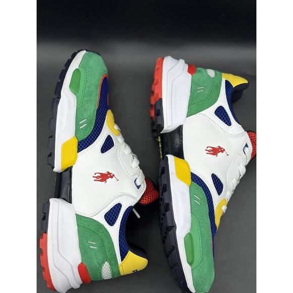 Polo Ralph Lauren JGR PP-SK-ATH athletic shoes White blue green red size 9.5 main image 9